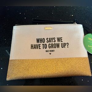 Disney Kate Spade Gold Glitter wristlet
